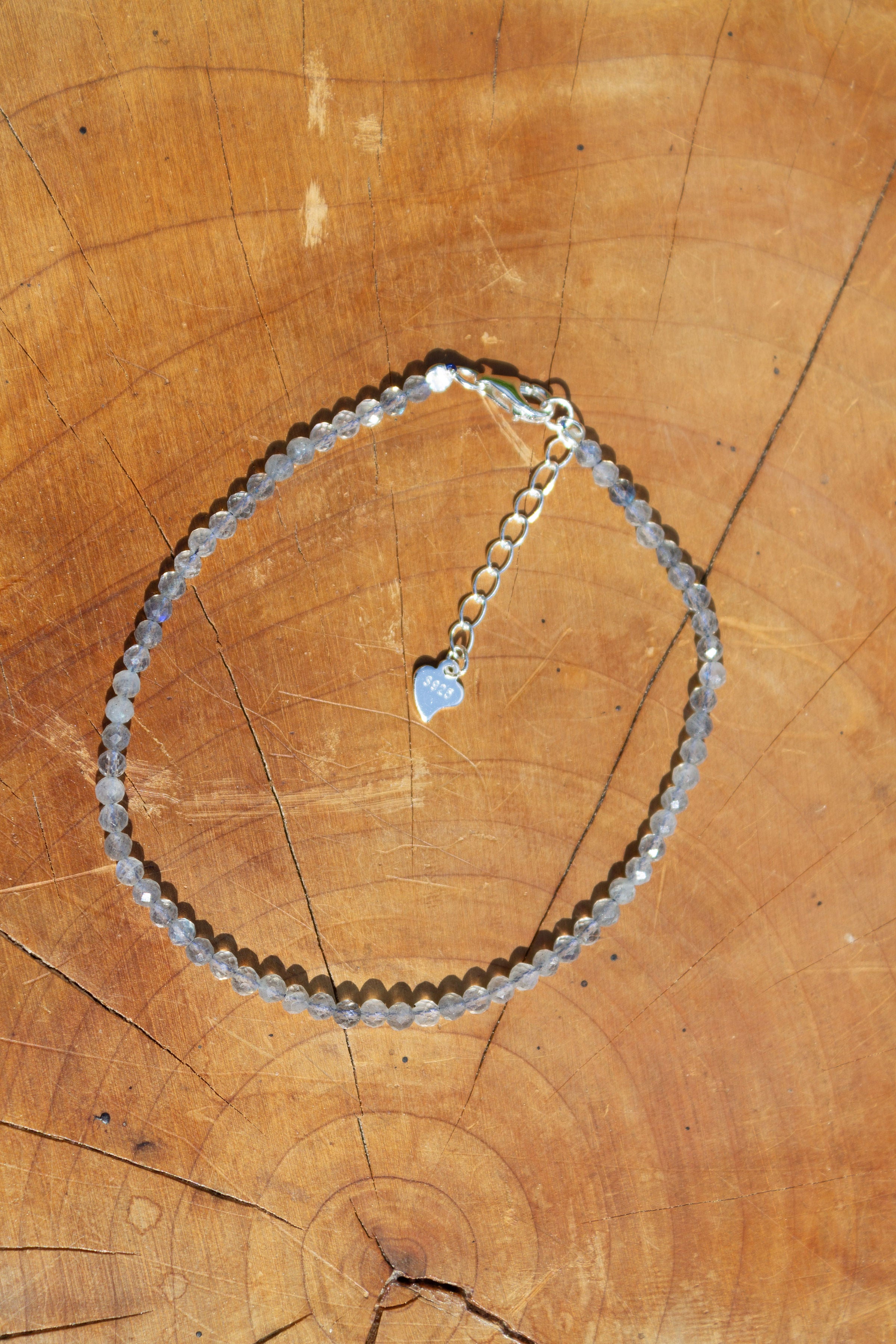 Bracelet de labradorite grise