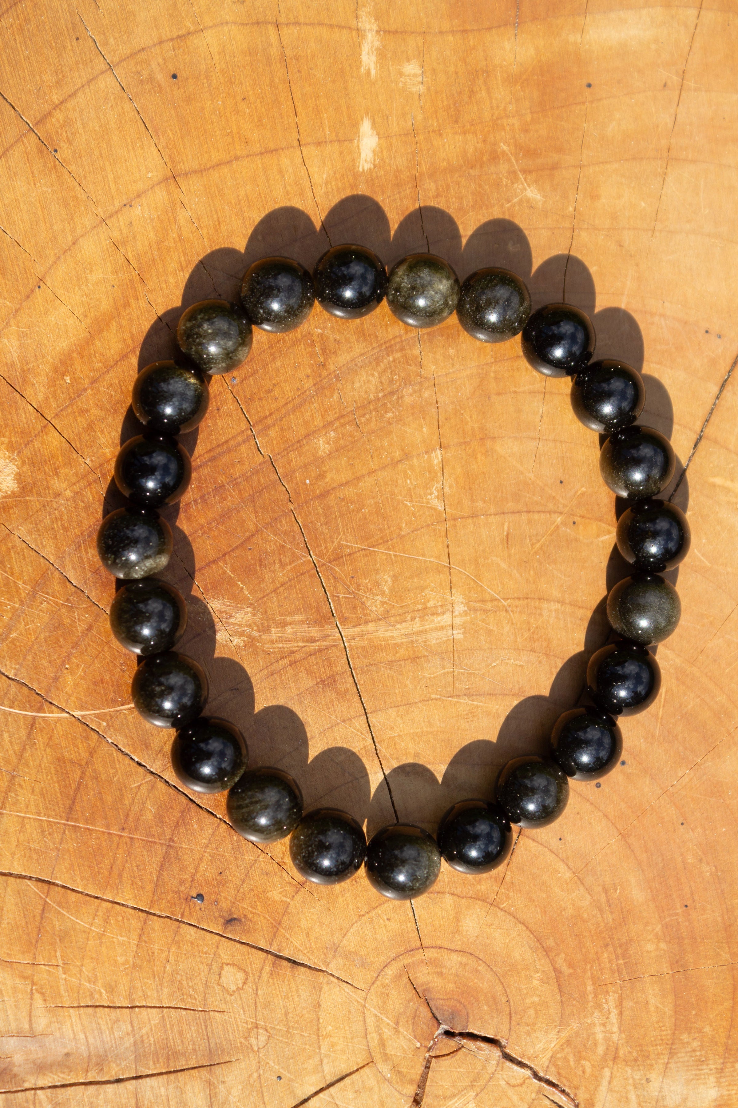 Bracelet d obcidienne dorée