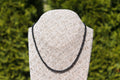 Collier spinelle noire extra fin
