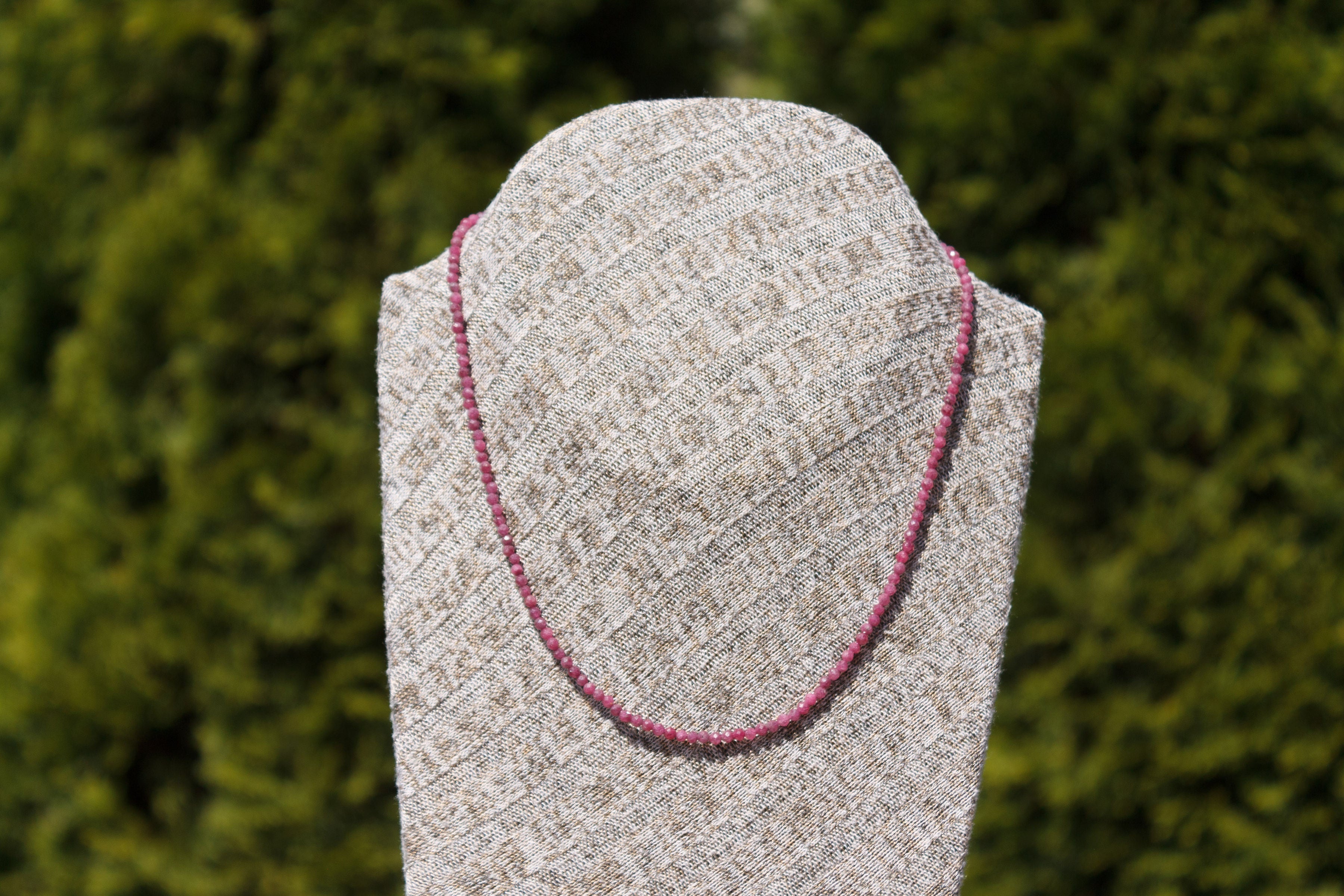 Collier rubis extra fin