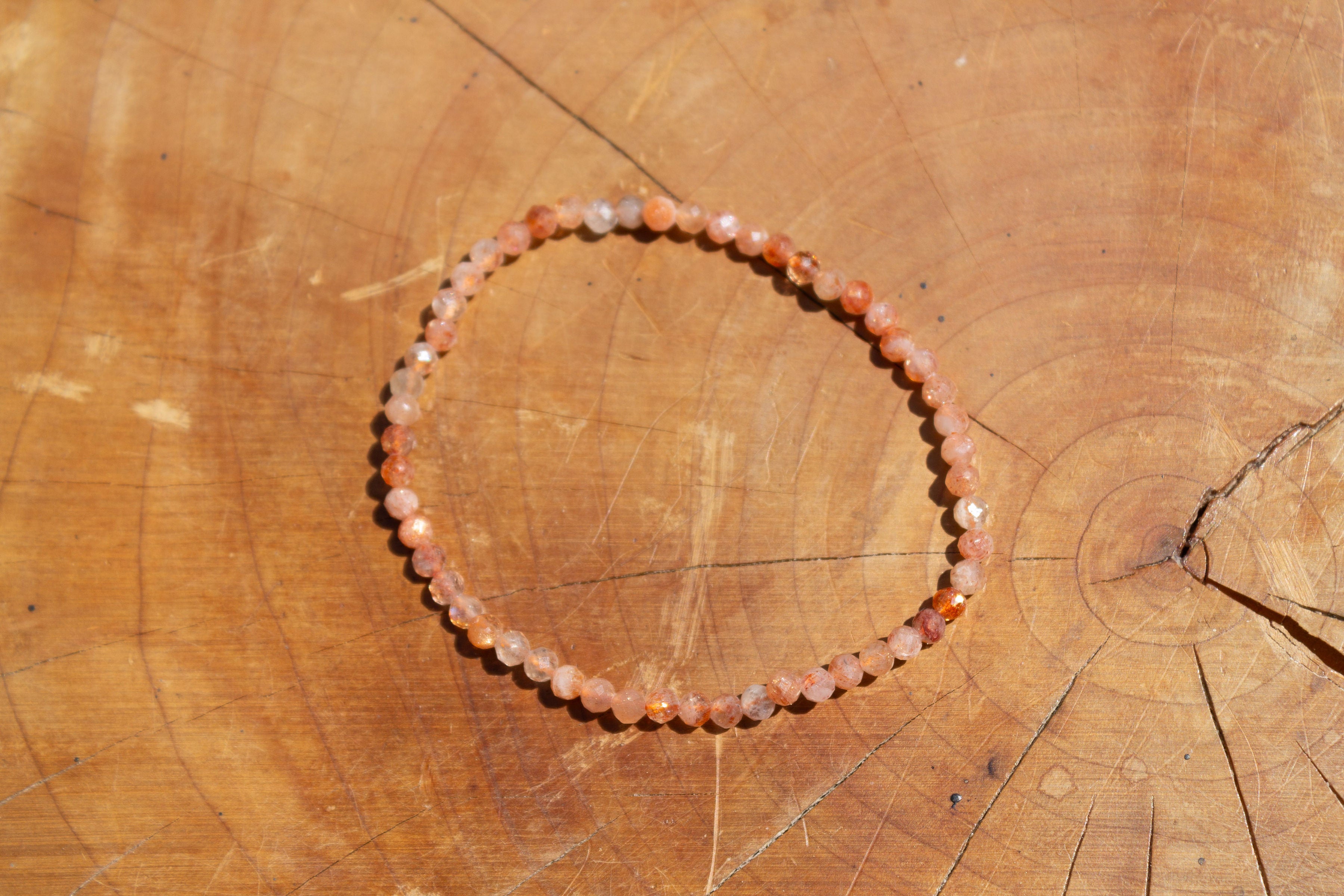 Bracelet de pierre de soleil fin