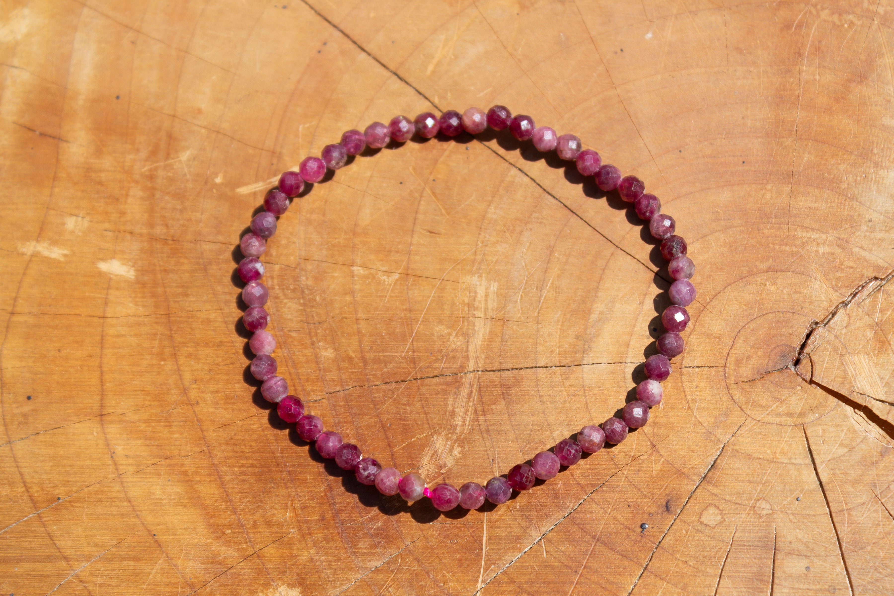 Bracelet de rubis fin